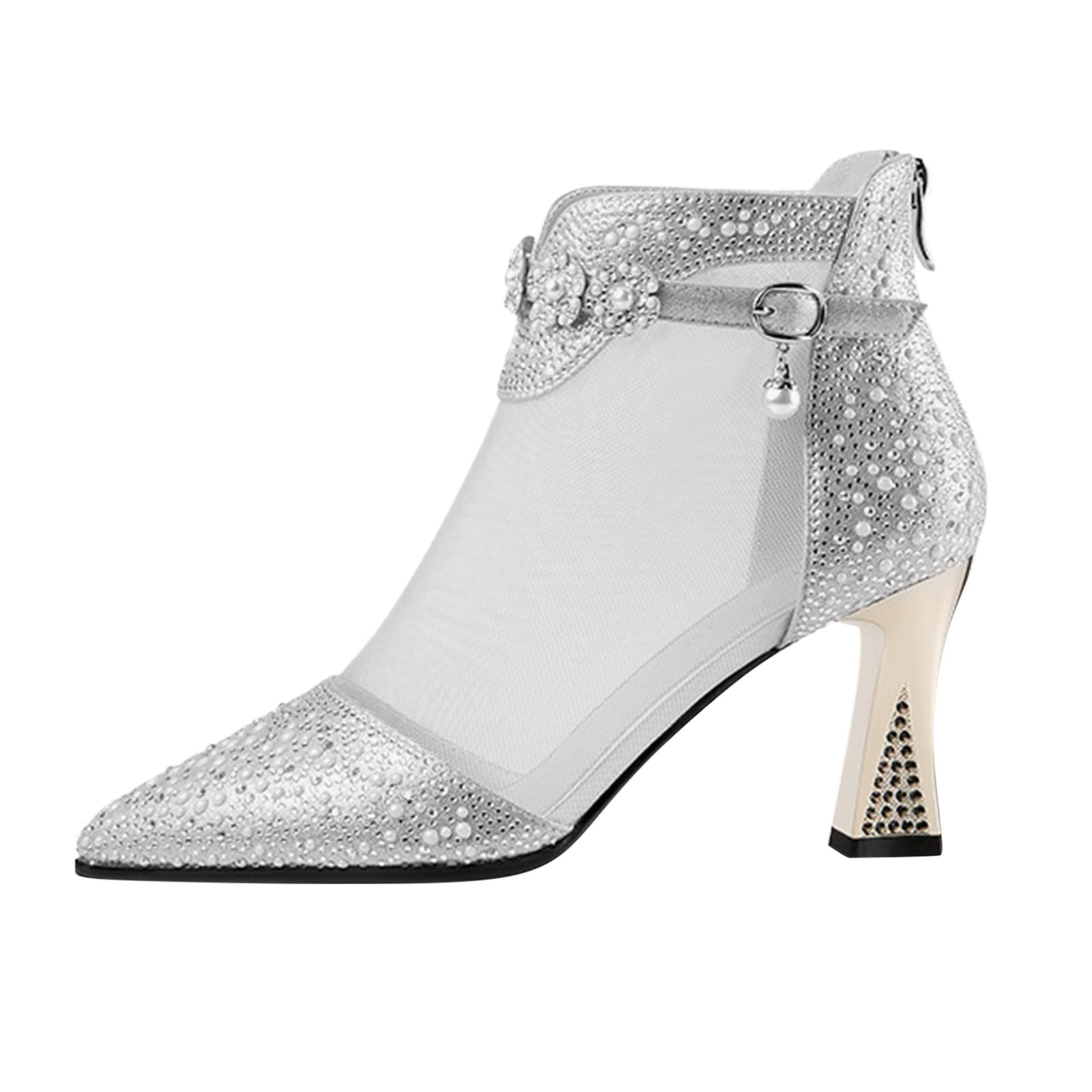 High silver shoes best sale