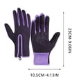 thumbnail image 2 of Purple Waterproof Windproof Thermal Gloves - Unisex Fleece Lined Touch Screen Non-Slip Grip Gloves for Men Women, Winter Cycling Hiking Commuting, 2 of 7