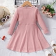 thumbnail image 3 of XEGLSBU Toddler Kids Girls Fashionable Lace Long Sleeves Ribbed Princess Dress, 3 of 7