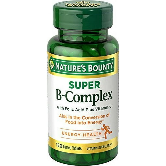 Nature's Bounty B-Complex with Folic Acid Plus Vitamin C, Tablets 150 ea