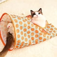 thumbnail image 2 of BESTSKY 2Pcs Cat Tunnel,Interactive Play Design Cat Products,Endless Cat Entertainment Cat Tunnels for Indoor Cats,Orange&Green,35*45*30cm, 2 of 5