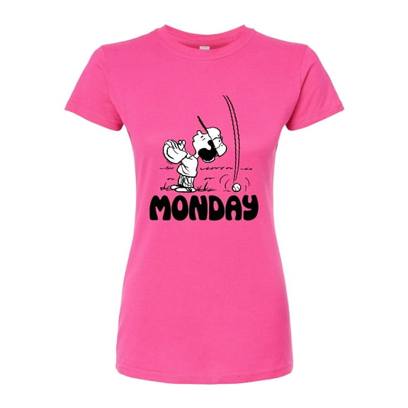 Peanuts - Lucy Monday - Juniors Fitted Graphic T-Shirt