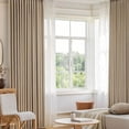 thumbnail image 4 of Custom Size Beige Chenille Luxury Curtains for Living Room Bedroom Dining Blackout Elegant Embroidered Window Tulle Decor, 4 of 5