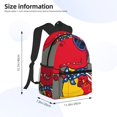 thumbnail image 2 of Yield Dinosaur Super Hero Cartoon Print Backpack for Women Men, Lightweight Casual Travel Daypack, Classic Basic College Backpack, Middle School Bag, 2 of 5