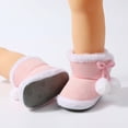thumbnail image 4 of Dakaela Infant Boots Fleece Lined Winter Snow Sock Booties Baby Girl Boy House Slippers Newborn Crib Shoes, 4 of 7