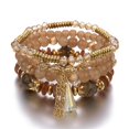 thumbnail image 4 of AMERTEER Stackable Bead Bracelets Ladies Mens Stretch Multilayer Bracelet Set Multicolor Jewelry Valentine‘s Day Gift, 4 of 4