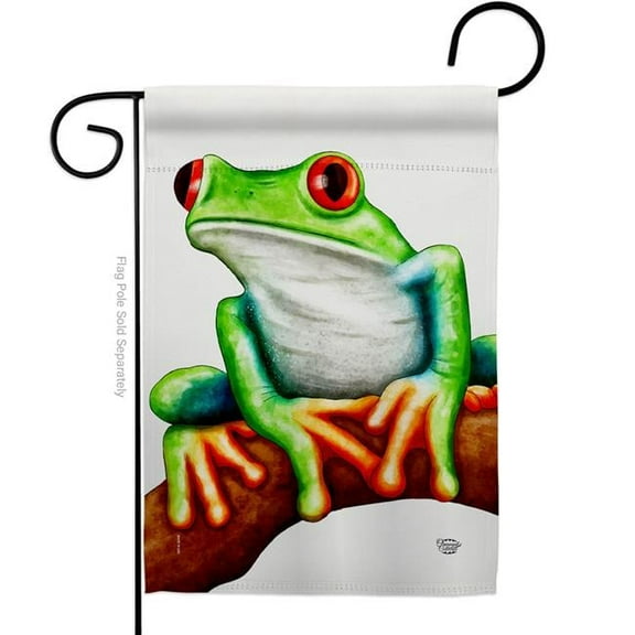 Ornament Collection G192657-BO Tree Frog Animals Critter 13 x 18.5 in. Double-Sided Decorative Vertical Garden Flags for House Decoration Banner Yard Gift