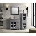 thumbnail image 3 of 32 Inch Single Sink Bathroom Vanity Grey Cabinet With Ceramic Basin Countertop - Laviva, 3 of 3