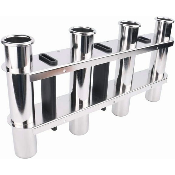 4 Tube Marine Stainless Steel Rod Holder for Yacht, Boat, Camper, Truck, RV