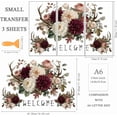thumbnail image 2 of Juego de 3 calcomanías de flores y dalias con diseño de cuernos de ciervo para muebles y manualidades (15 x 30 cm). Incluye espátula., 2 of 9