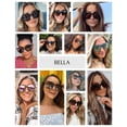 thumbnail image 4 of Gafas de Sol DIFF Bella Diseño Cuadrado Sobredimensionado Negro/Gris, 4 of 9