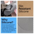 thumbnail image 4 of GORILLA GRIP Heat Resistant Durable Silicone Oven Mitts, BPA-Free Protective Grilling Potholders, Soft Cotton Lining, Flexible Waterproof Cooking Mitt Set, Kitchen Home Essentials, 12.5x8.3, Gray, 4 of 10