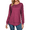 Fuchsia, variant on Womens Fall Tops Long Sleeve Shirts Casual Tunic Top Basic T Shirts Tees
