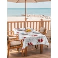 thumbnail image 2 of Outdoor Tablecloth with Umbrella Hole for Patio/Picnic/Party/Camping, Red Poppy Flowers Waterproof Table Cloth Rectangle Table Cover Washable, Spring Gray Eucalyptus Leaves Rustic (60"x 84"), 2 of 8