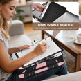 thumbnail image 5 of Haosy Accordion File Organizer Zipper Binder 500 Sheet 6-Tab Expanding File Folder Multi-Pocket 1.2 Inch 3 Ring Glittery Bow with Bats Silhouette, 5 of 7