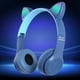 thumbnail image 5 of Auriculares inalámbricos Yotijar con de gato Estéreo RGB Luz inconfundible Orejeras suaves Reproductor de MP3 para videojugador Teléfonos azul, 5 of 10
