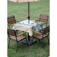 thumbnail image 5 of Summer Beach Palm Tree Outdoor Tablecloth with Umbrella Hole, Blue Coastal Tropical Ocean Spillproof Waterproof Outdoor Table Cover, Patio Tablecloths for Party/Garden/Picnic, Square 54"x54", 5 of 9