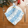 thumbnail image 4 of Iauyy Satin Napkins Set of 1- Light Blue-anchor Stripe DIY Printing Decoration Cloth Napkin- Easy Care for Home/Party, 4 of 8