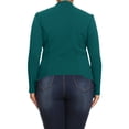 thumbnail image 4 of Women's Plus Size Casual Long Sleeves Open Front Solid Office Work Wear Blazer Jacket, 4 of 6