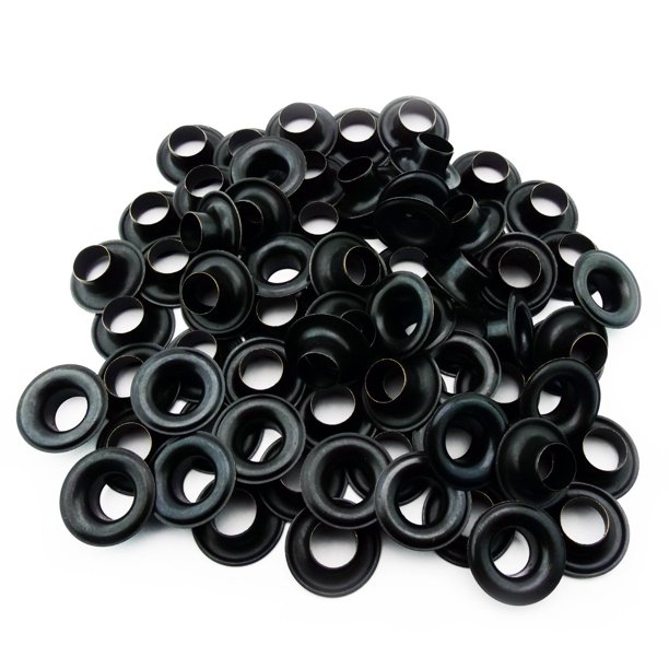 C.S. Osborne Black Grommets & Washers B10 Size 0 (1/4" Hole) 144 Sets
