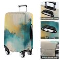 thumbnail image 5 of Teal Marble Gold Abstract Pattern Luggage Cover Fashion Suitcase Cover Baggage Covers Fit 25-28 Inch Luggage (Go Travel), 5 of 5