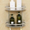 thumbnail image 4 of Bathroom Shelves, Aluminum Shower Shelf Caddy with 2 Levels, 4 of 5