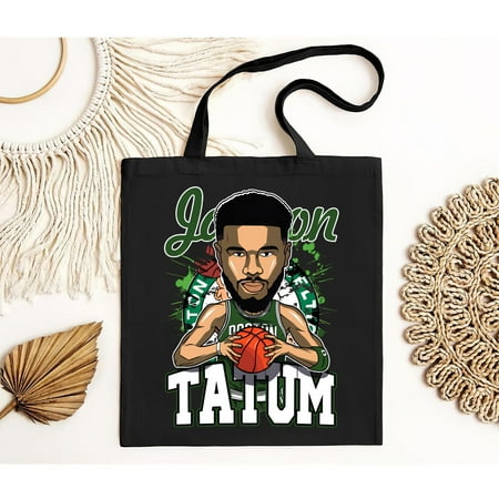 vintage YouthToddler Jayson Tatum Cartoon Tote Bag ®®Celtics®®-TH10795