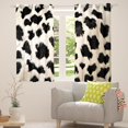 thumbnail image 2 of Homewish Cow Hide Black Out Curtains,Rustic Western Curtains Pack of 2 (42x63 Each),Black Beige Bedroom Curtains For Teens,Breathable Home Decor, 2 of 6