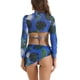 thumbnail image 3 of Conjuntos de bikini halter ajustables para mujeres INSPIRE CHIC de 4 piezas con cubierta grande en azul y verde, 3 of 5