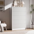 thumbnail image 6 of FURNIWAY 5 Drawer Dresser Modern Curved Storage Cabinet with Push to Open Drawers for Bedroom Living Room Entryway, 6 of 8