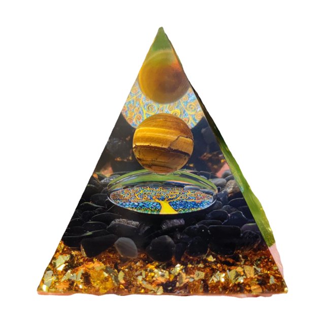 1pcs Crystal Obsidian Ornament Ornament para Adultos de Mujeres de Yoga - Estilo D Sunnimix Pirámide de cristal