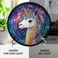 thumbnail image 3 of Magical Llama with Unicorn Horn Suncatcher Indoor/Outdoor Stained Glass Window Hanging Handmade Suncatchers Home Decor Garden Christmas Party Wedding Housewarming Gifts, 3 of 5