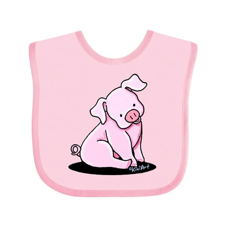

Inktastic Sitting Pig Gift Baby Boy or Baby Girl Bib