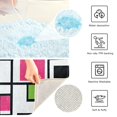 thumbnail image 3 of Yayeee Bath Rug for Bathroom Floor Non Slip Contour Fluffy Soft Absorbent Mat, 20"x24", Abstract Geometric, 3 of 7