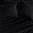 thumbnail image 5 of Twin Extra Long, Black Solid Microfiber 6 Piece Bed Sheet Set, by Noble Linens, 5 of 11