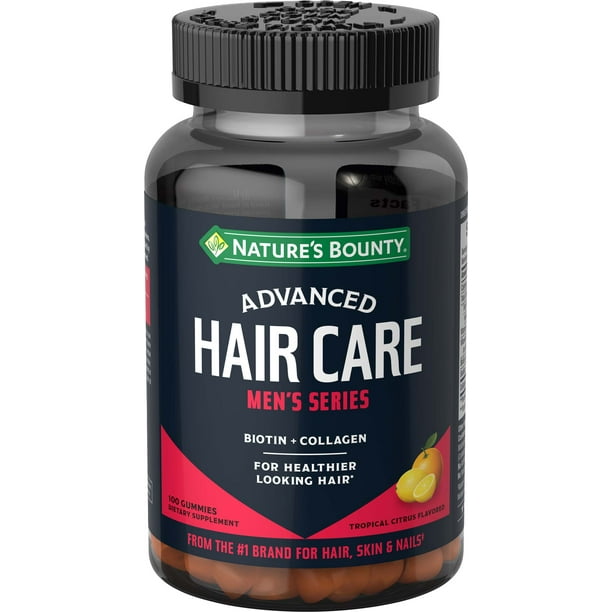 Nature's Bounty Advanced Hair Care, Men's Series Collagen and Biotin Gummies, 100 Count Nature's Bounty Advanced Hair Care, Men's Series Collagen and Biotin Gummies, 100 Count
