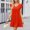 Orange Holiday Dresses for Women, variant on Dyegold Sundresses for Women Casual Beach - Flowy Dresses for Women V-Neck Ruffle Short Sleeve Solid Color Short Mini Sundresses Ruffle Swing A Line Beach Dress