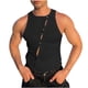 thumbnail image 1 of pstuiky Camisetas sin mangas para hombre, Camiseta sin mangas para hombre, ajustada, sin mangas, con botones y cuello en U, informal Chaleco para hombre xl, 1 of 5