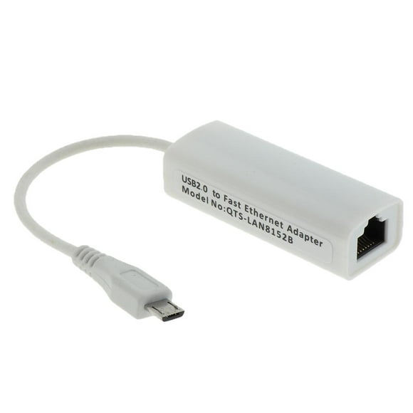 Adaptador micro USB Adaptador de red OTG Adaptador de tarjeta de red Adaptador convertidor, USB 2.0 10/100 shamjiam Adaptador Lan Micro USB a RJ45