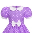 thumbnail image 6 of enyan Girls Flutter Sleeve Floral Dresses Girl Long Spring Dress Kids Smocked Flare Summer Dress Girls Dresses,Purple,9-10 Years, 6 of 6