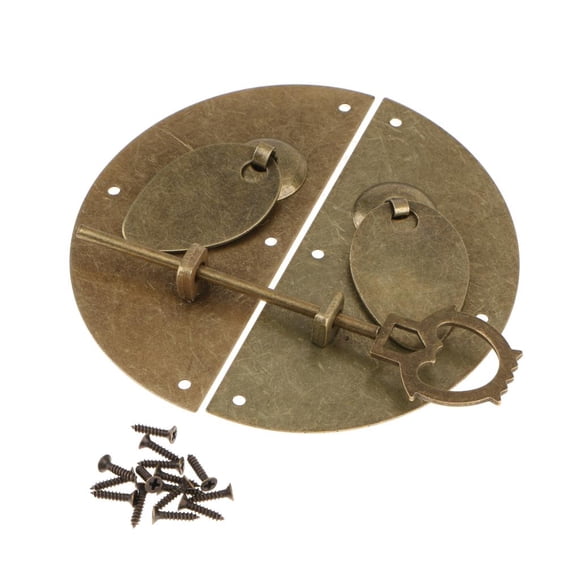 Cabinet Doors, Chinese Wardrobe Book Antique Lock Piece Surface Mounted Retro Furniture Handles Door Knocking Pull Lock Bolt