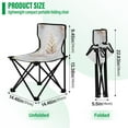 thumbnail image 3 of 600D Oxford Camping Chair Portable Foldable Chair Supports 220 lbs for Picnic, Fishing, Backpacking White Snowflakes Chocolate Cookies, 3 of 8
