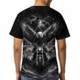 thumbnail image 5 of LAOLIUSN Men's Eagle Motorcycle Graphic T-Shirt, 3D Print Performance Stretch Biker Tee, Sizes S-4XL, 5 of 7