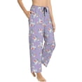 thumbnail image 6 of Salouo Swan With Stars Print Women's Pajama Pants Casual Loose Sweatpants PJs Flowy Pants Drawstring Palazzo for Women Wide Leg Pants Lounge Pajama -Medium, 6 of 8