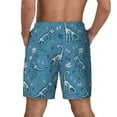 thumbnail image 4 of Haiem Dinosaur Skull Mens Swim Trunks with Compression Liner 2 in 1 Swimming Shorts Stretch Swimwear Quick Dry,Board Shorts-Medium, 4 of 9