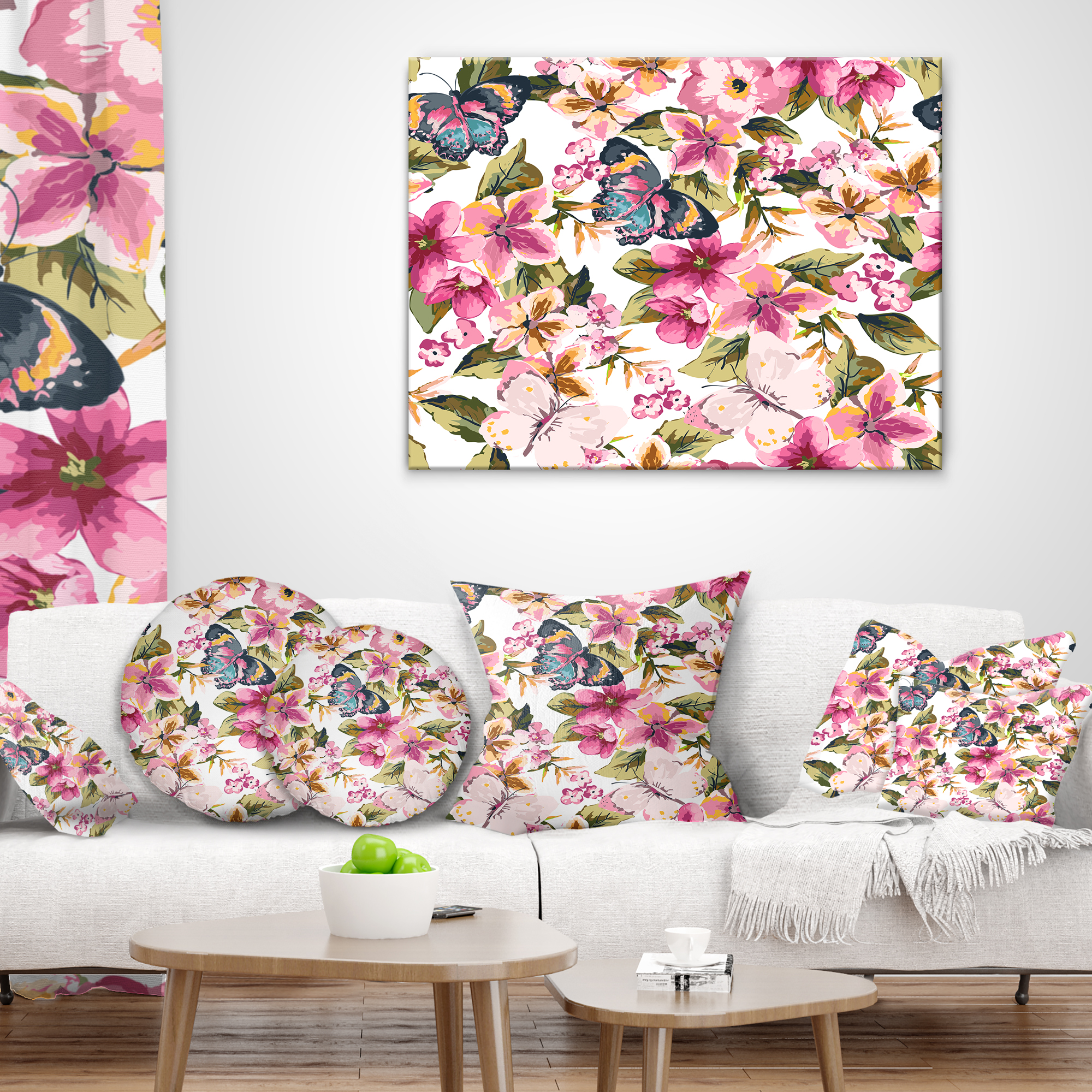 Designart 18" x 18" Multi-color Polyester Throw Pillow