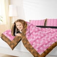 thumbnail image 4 of Feelyou Pixelated Blocks Miners Twin Comforter Sets, Pink Brown Camo Bedding Set, 2-Piece, 4 of 8