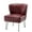 BURGUNDY, variant on Velvet Armless Accent Chair Gold Metal Legs Modern Upholstered Single Sofa Side Chair Home Living Room Fushia