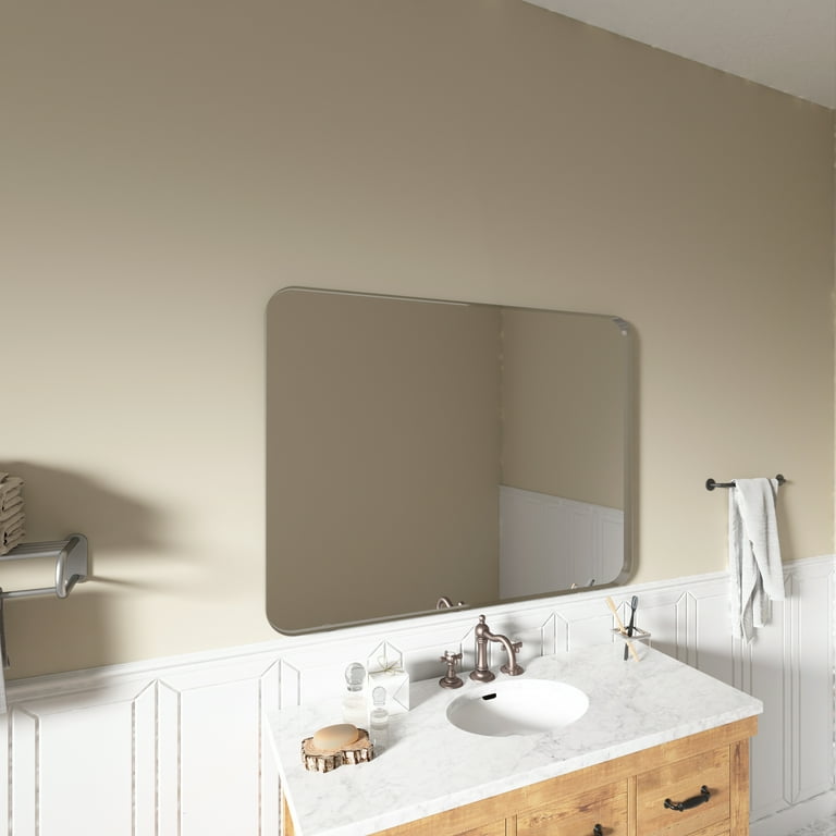 48 in. W x 36 in. H Rectangular Aluminum Alloy Framed Wall Bathroom Vanity Mirror in Black 48 in. W x 36 in. H Rectangular Aluminum Alloy Framed Wall Bathroom Vanity Mirror in Black