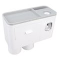 thumbnail image 1 of Toothpaste Dispenser, Punch Free Easy Storage Wall Mounted Toothpaste Dispenser Kit PP  For Bathroom For Kids Two Cups, Blue,Two Cups, Gray,Three Cups, Blue,Three Cups, Grey,Four, 1 of 8